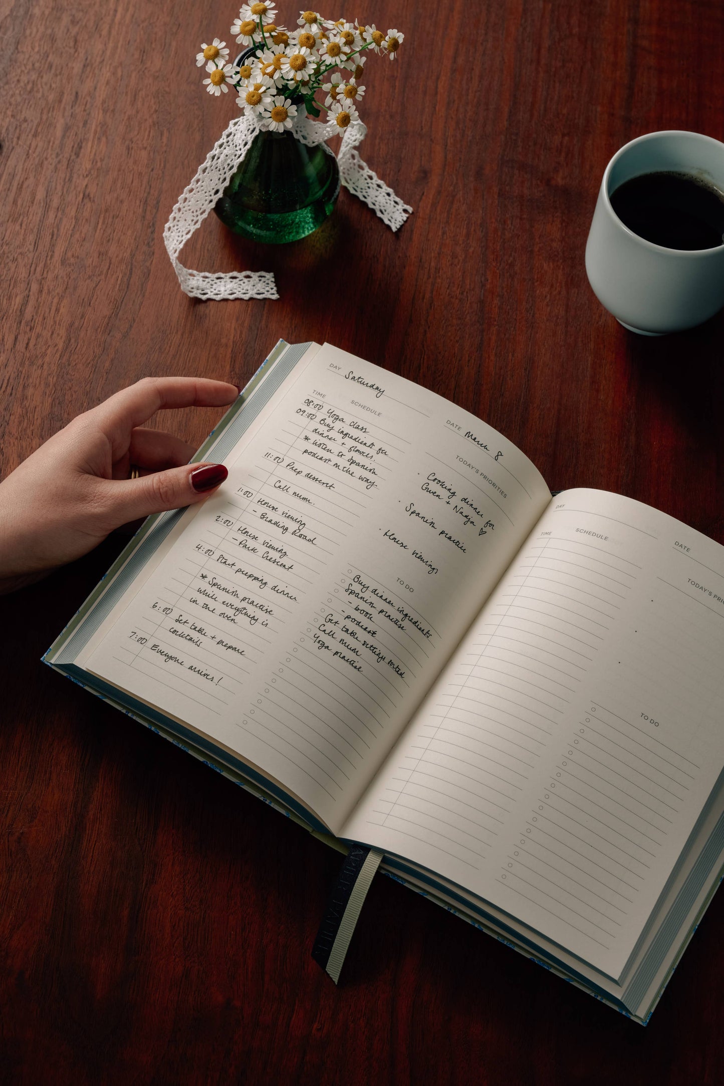 Scripted Floral Undated Softcover Planner