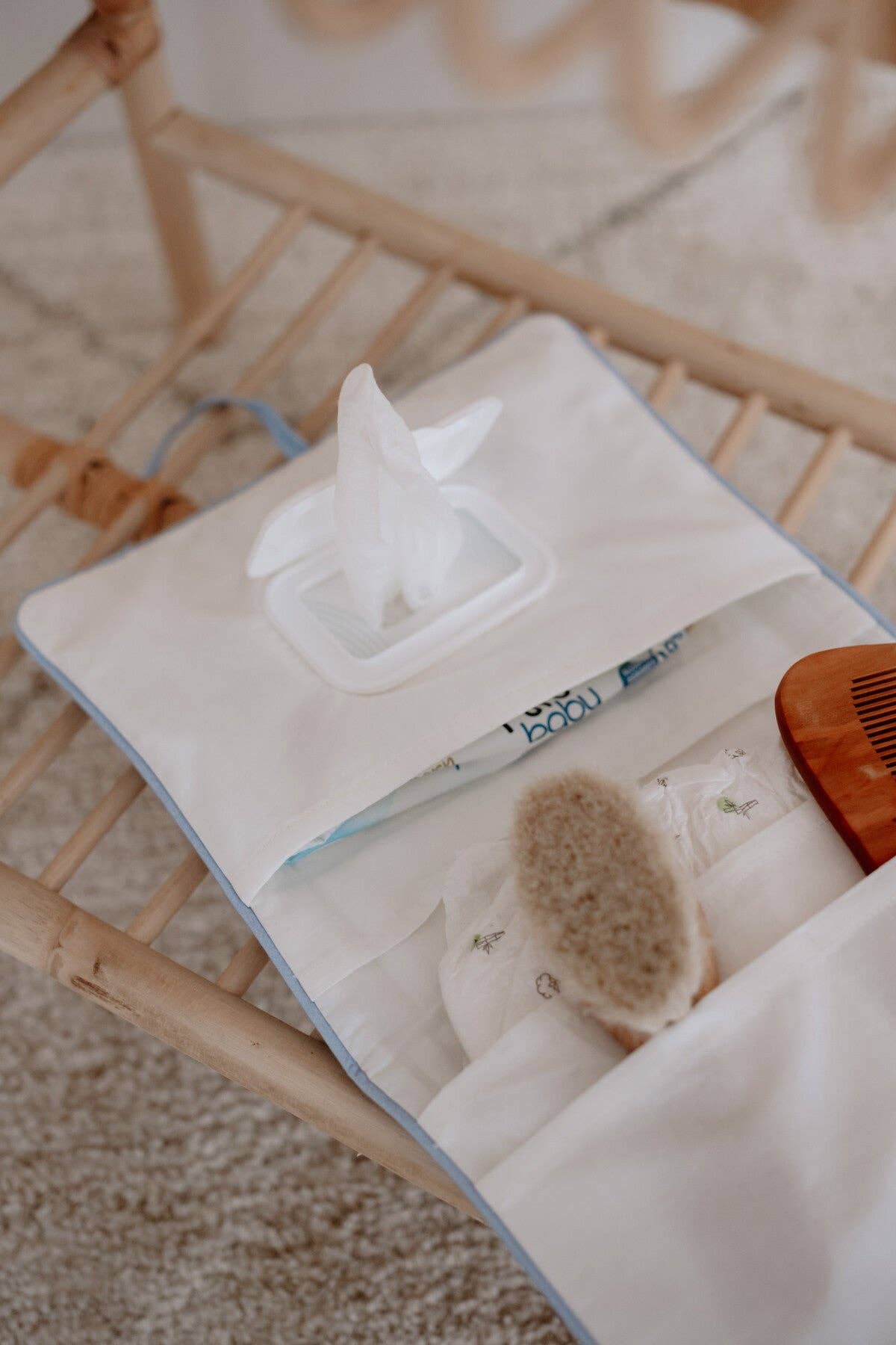 Wet Wipes and Diaper Clutch - Seashells