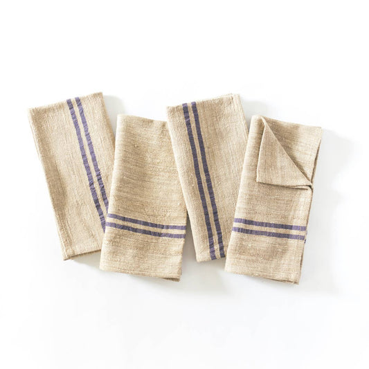 Heirloom Stripe Napkins: Blue Stripe