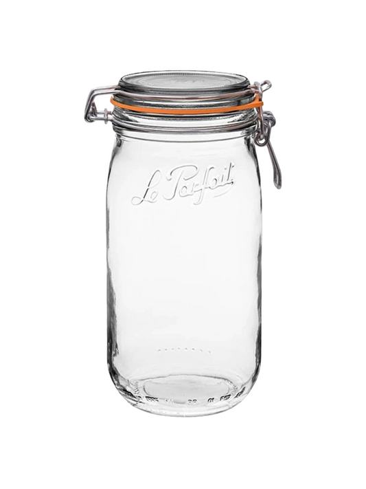 1.5L Rounded French Glass Storage Jar