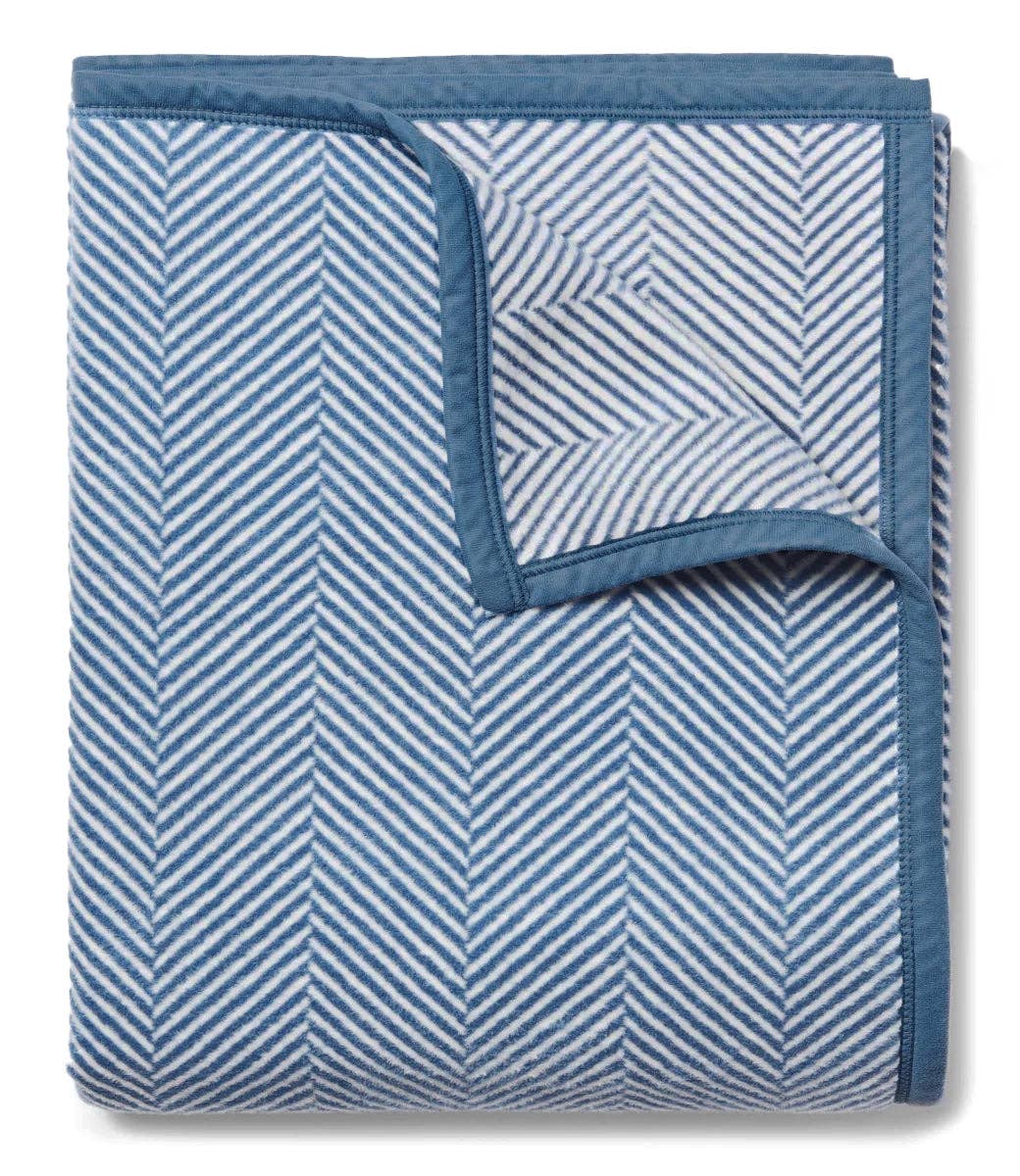 Harborview Herringbone Cornflower Family-Size Blanket