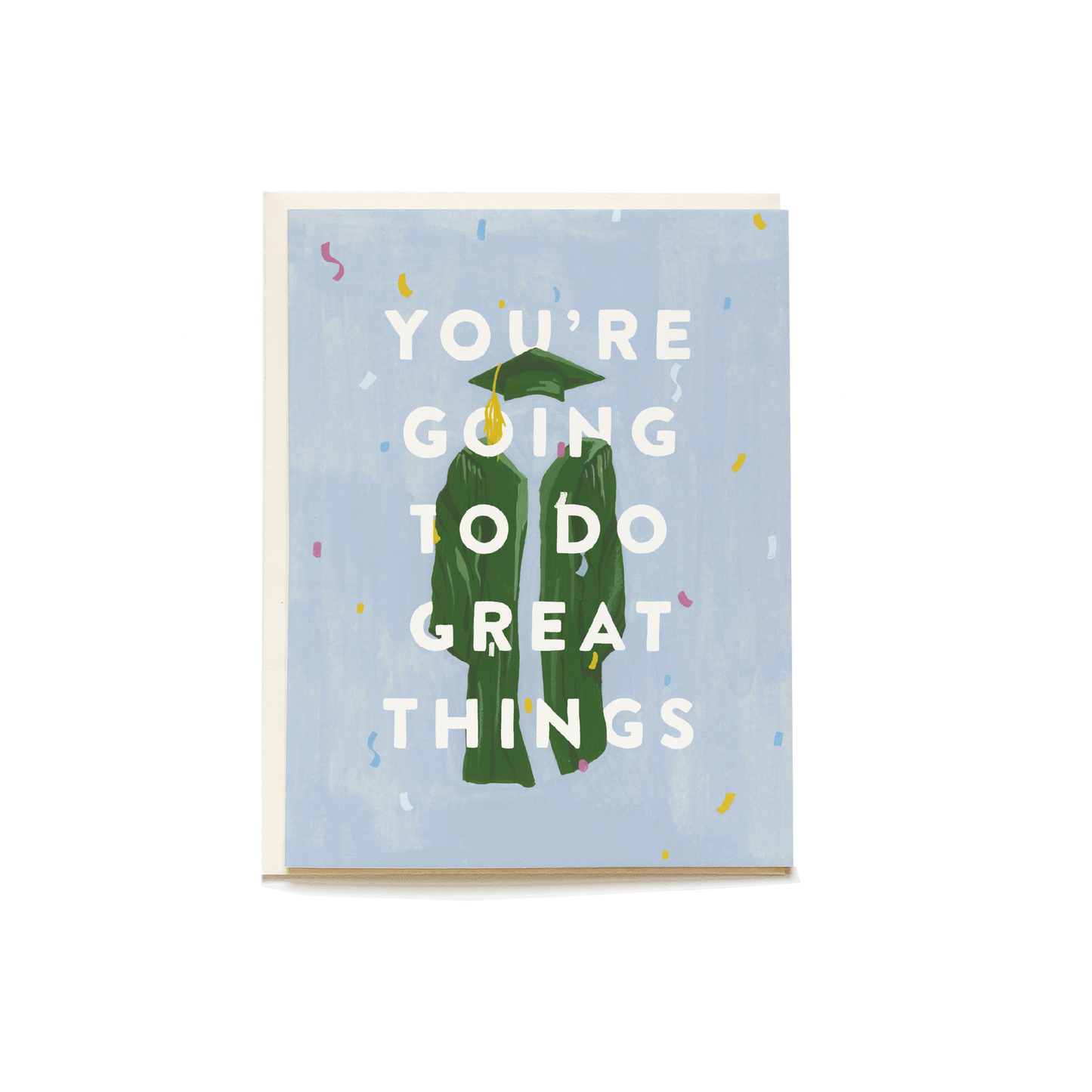 Cap and Gown Graduation Greeting Card