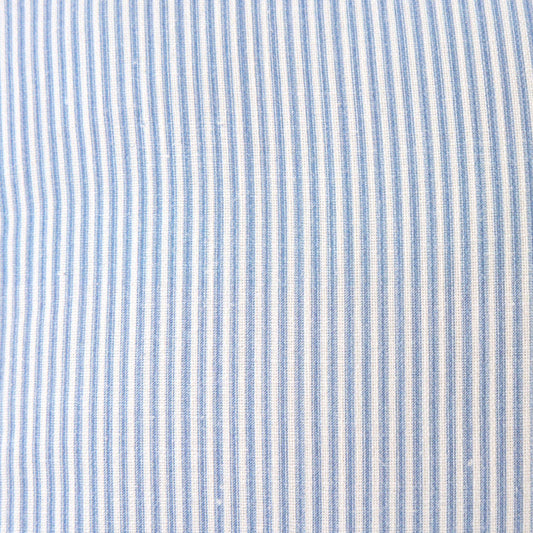 Sky Blue Magnolia Ticking Stripe Pillow