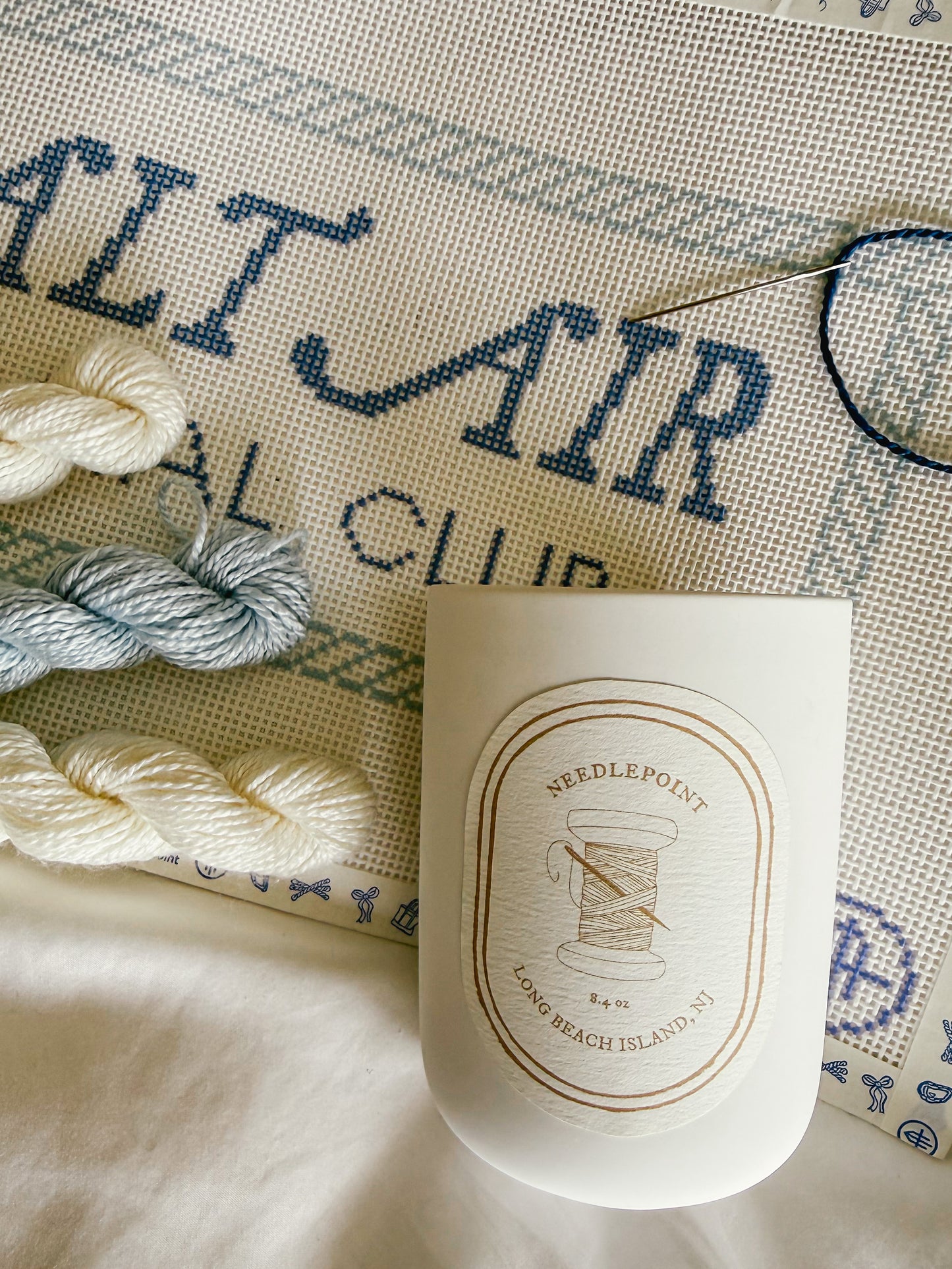 Needlepoint Candle