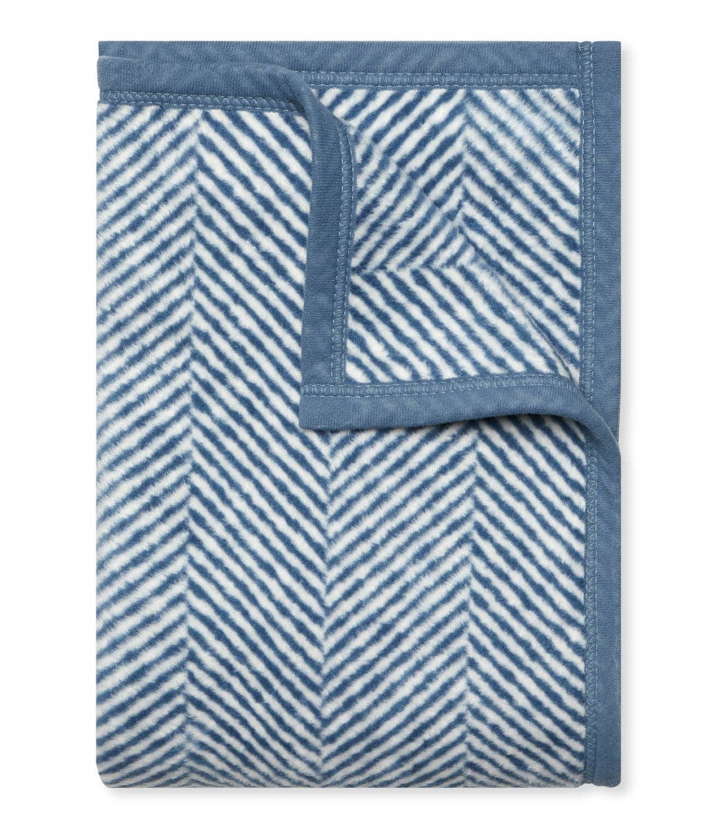 Harborview Herringbone Cornflower Family-Size Blanket
