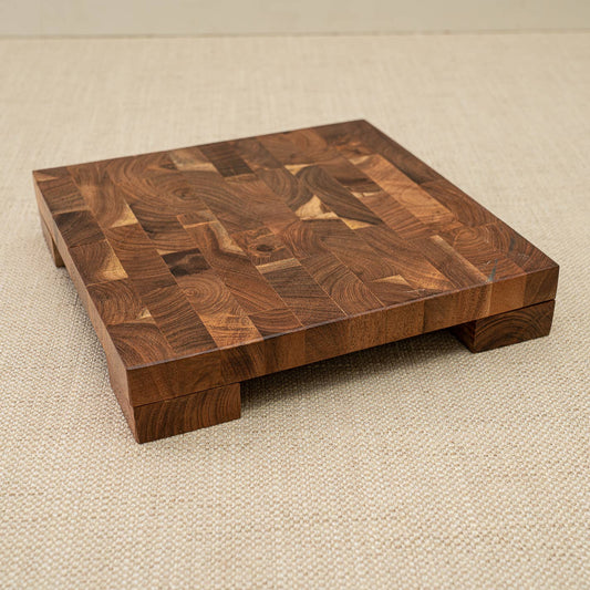 End-Grain Wood Cake Stand