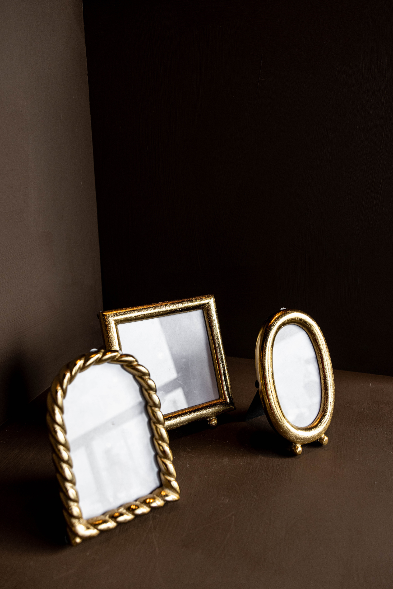 Oval Brushed Brass Photo Frame