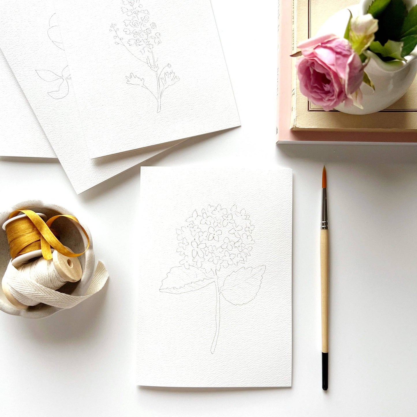 Garden Flowers - Watercolor Notecard Set