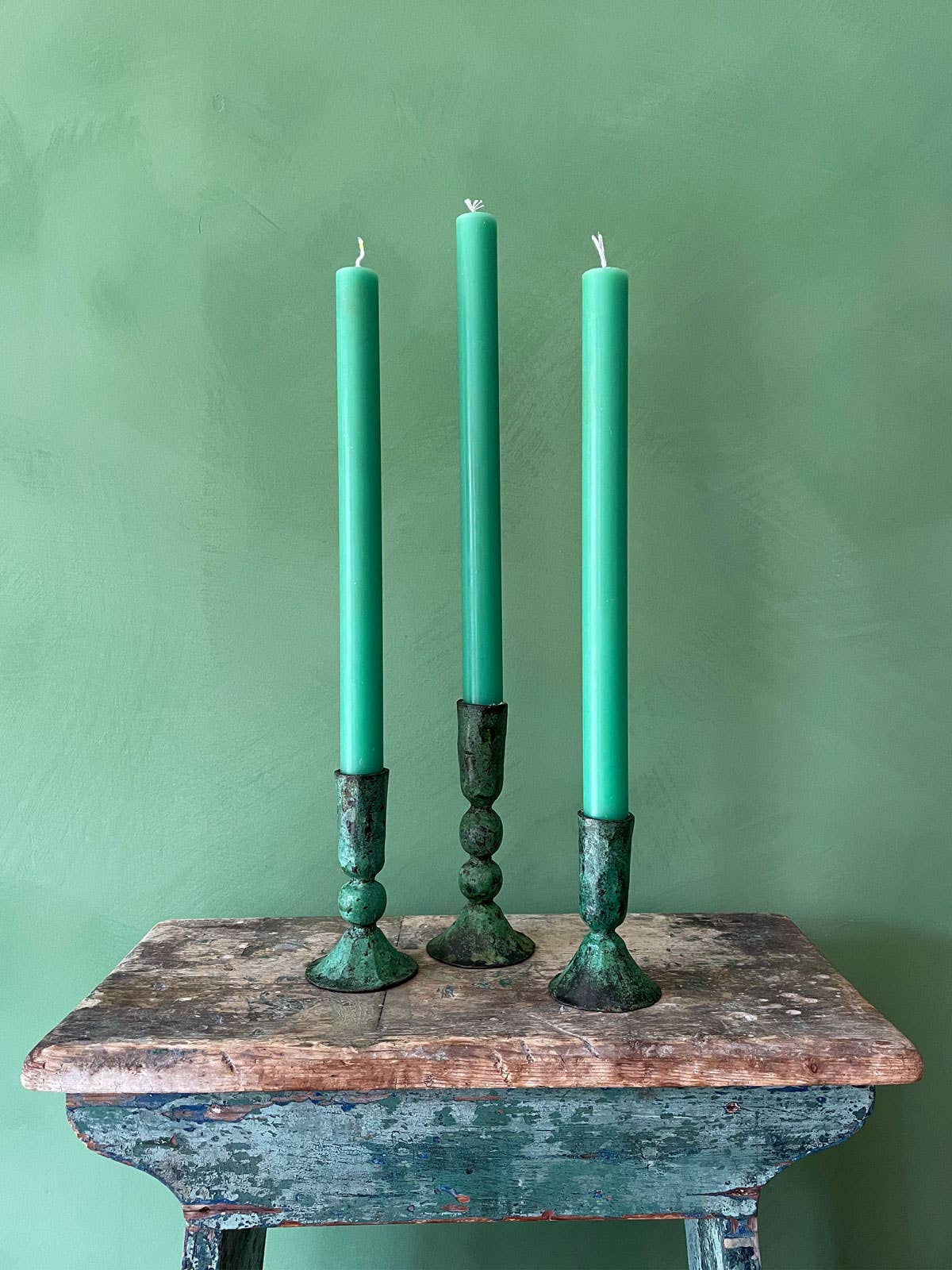 Austen - (Medium) Verdigris Candle Holder