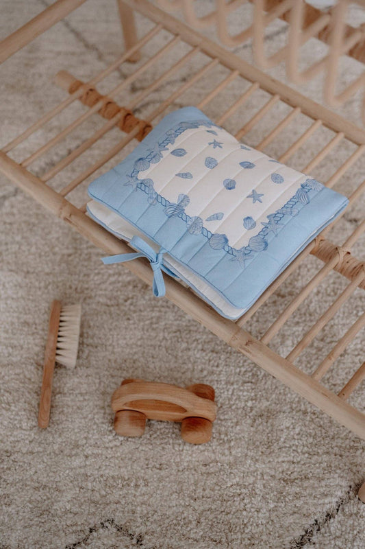 Wet Wipes and Diaper Clutch - Seashells