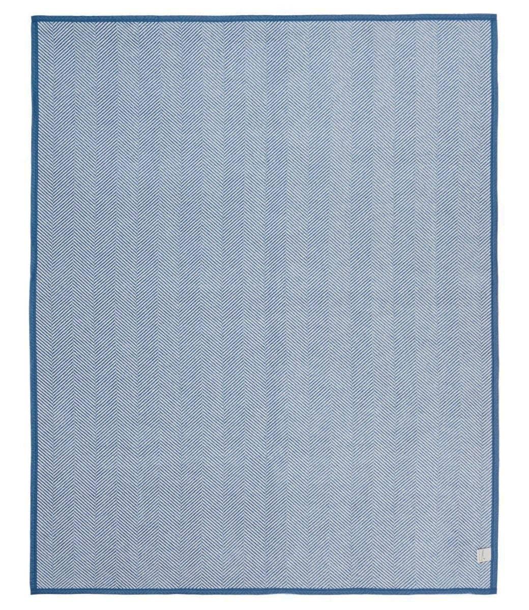 Harborview Herringbone Cornflower Family-Size Blanket