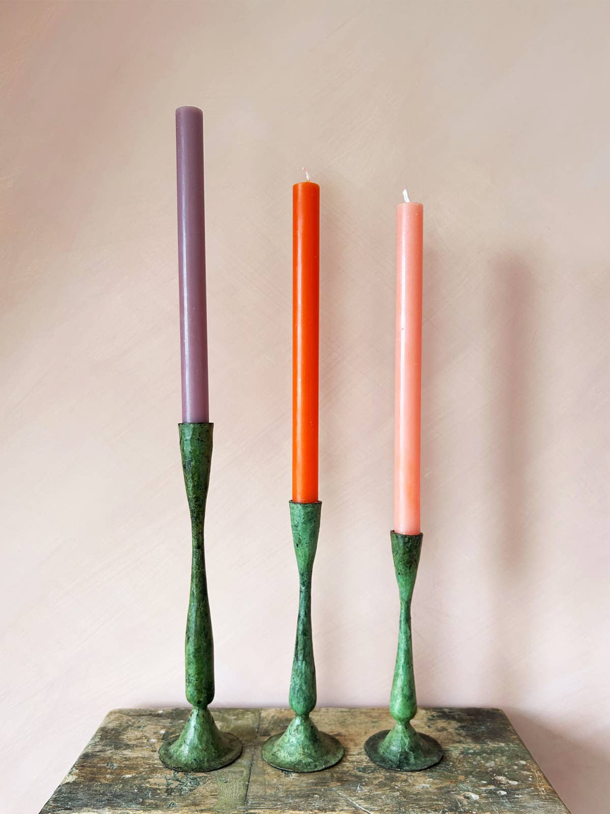 Small Verdigris Candle Holder, Shelley