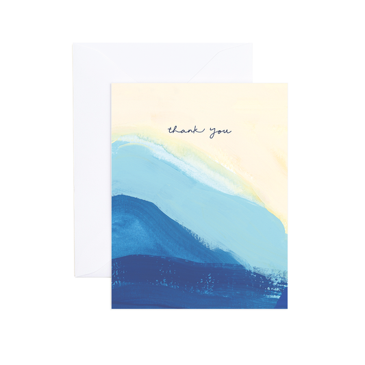 Glenn Abstract Ocean Art Thank You Card