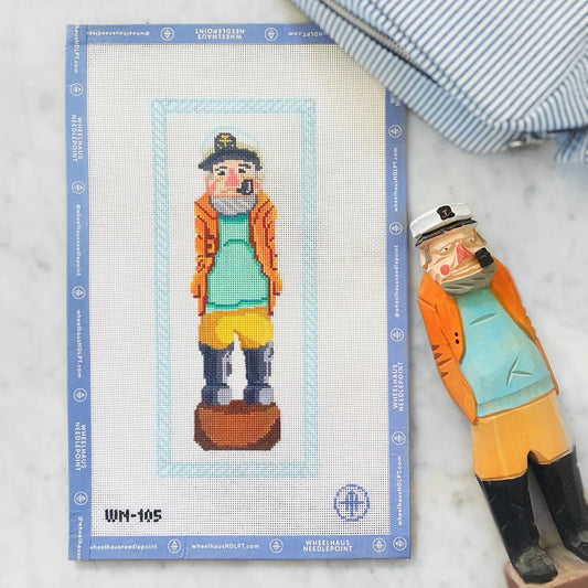 Old Salt Wooden Sea Captain Needlepoint Kit