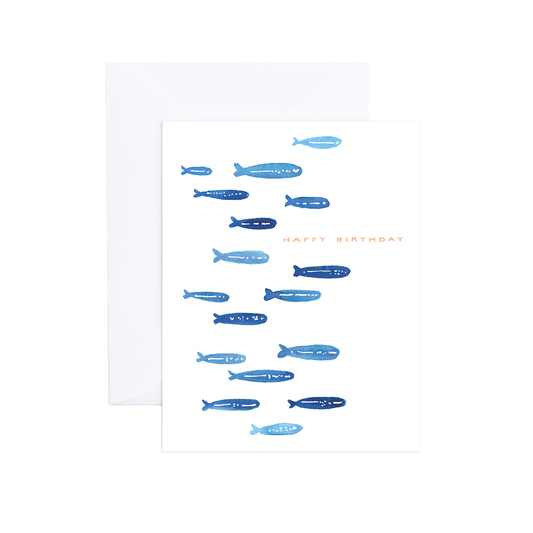 Billy Watercolor Fish Birthday Card