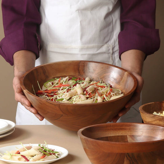 12" Acacia Wooden Bowl