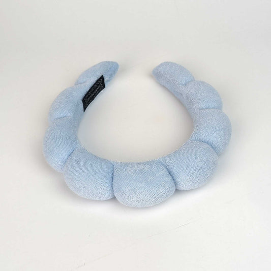 Blue Serene Oasis Terry Cloth Bubble Spa Headband