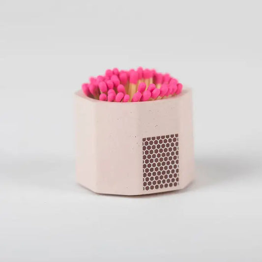 Bright Pink Solid Match Holder with Striker