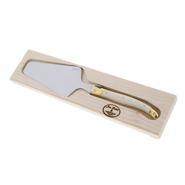 Jean Dubost Pie Server in Ivory and Brass