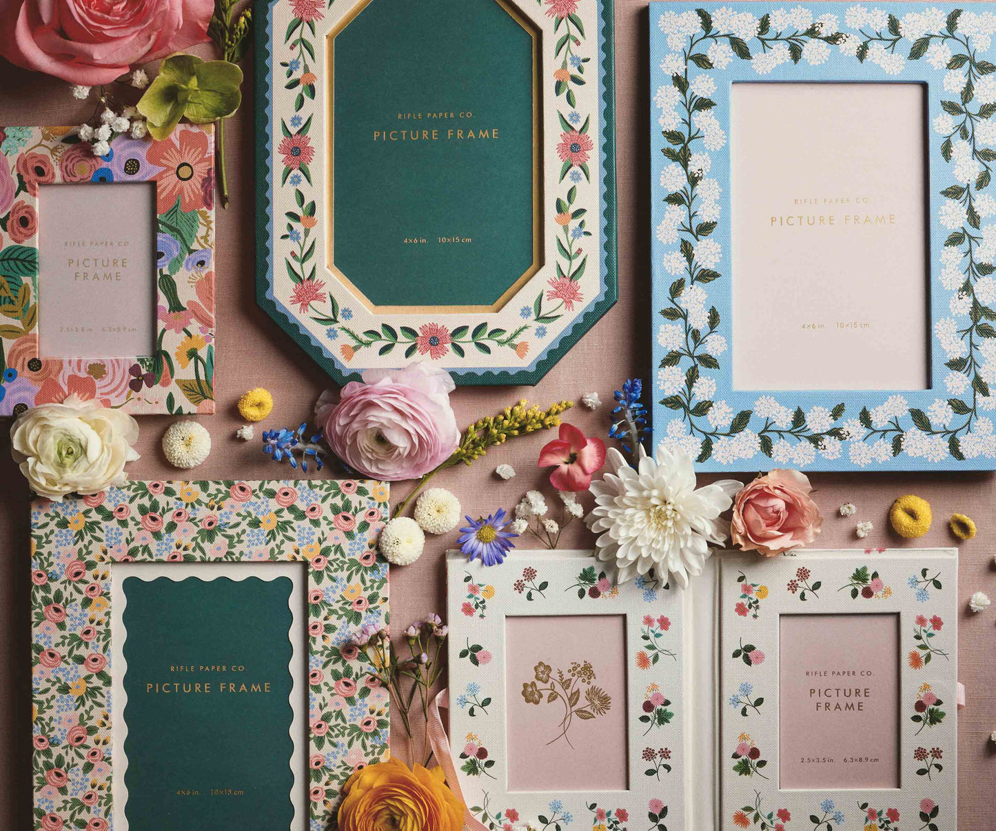 Hydrangea Paper Wrapped Picture Frame