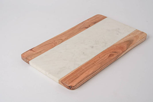 Marble and Acacia Wood Serving Board - Rectangle