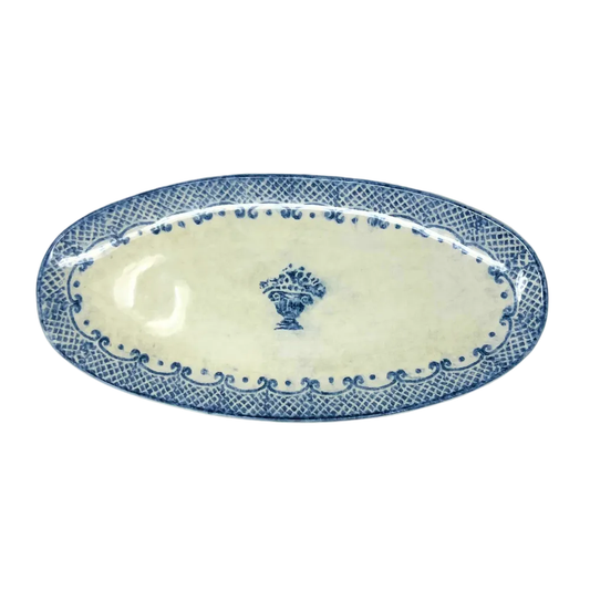 Burano Oval Platter: Blue
