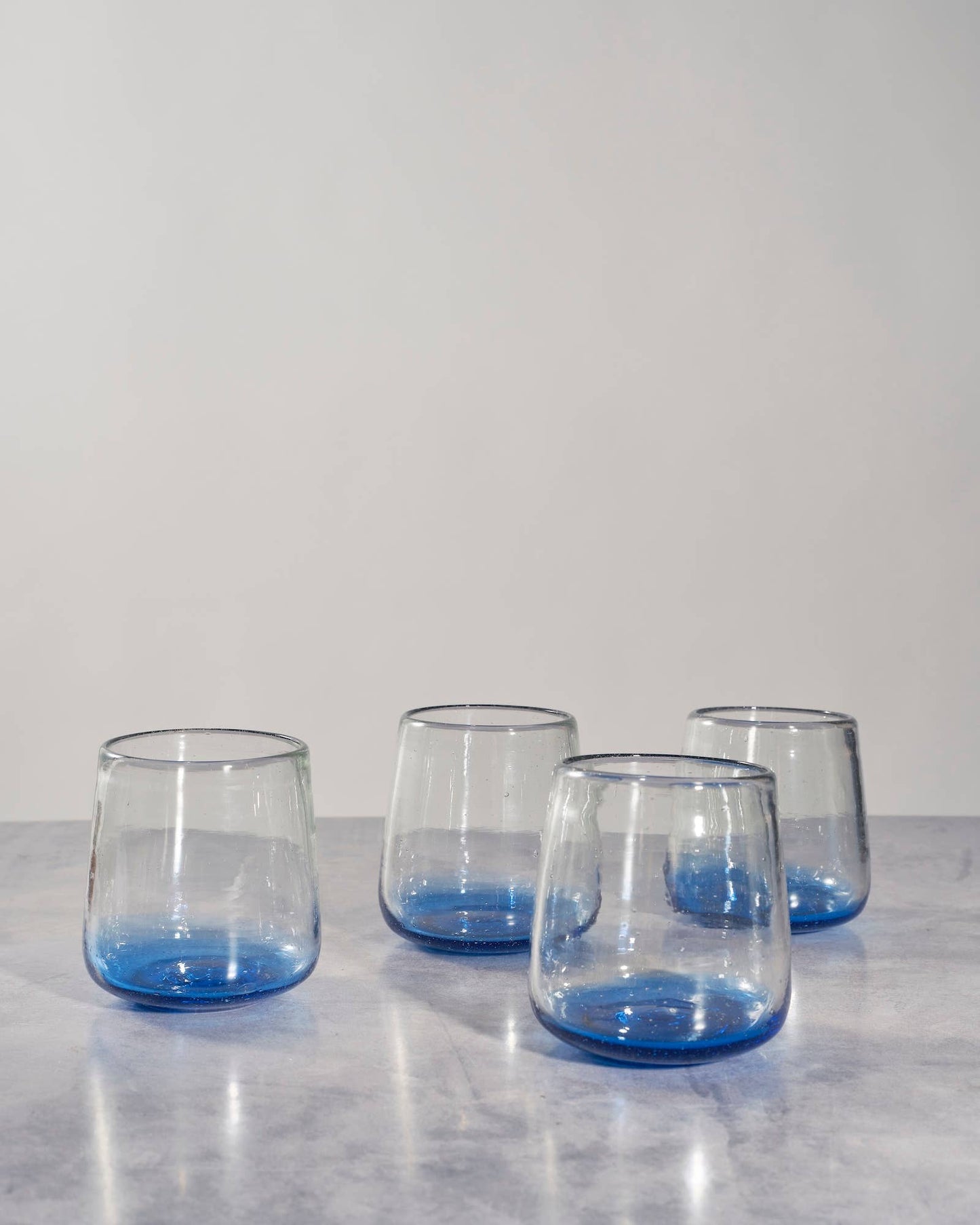 Blue Ombre Handblown Glassware