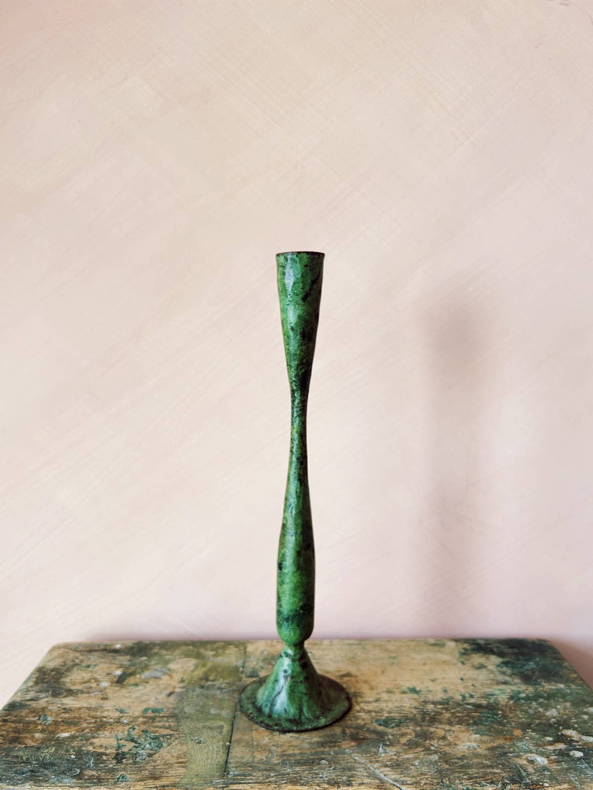 Large Verdigris Candle Holder, Shelley: