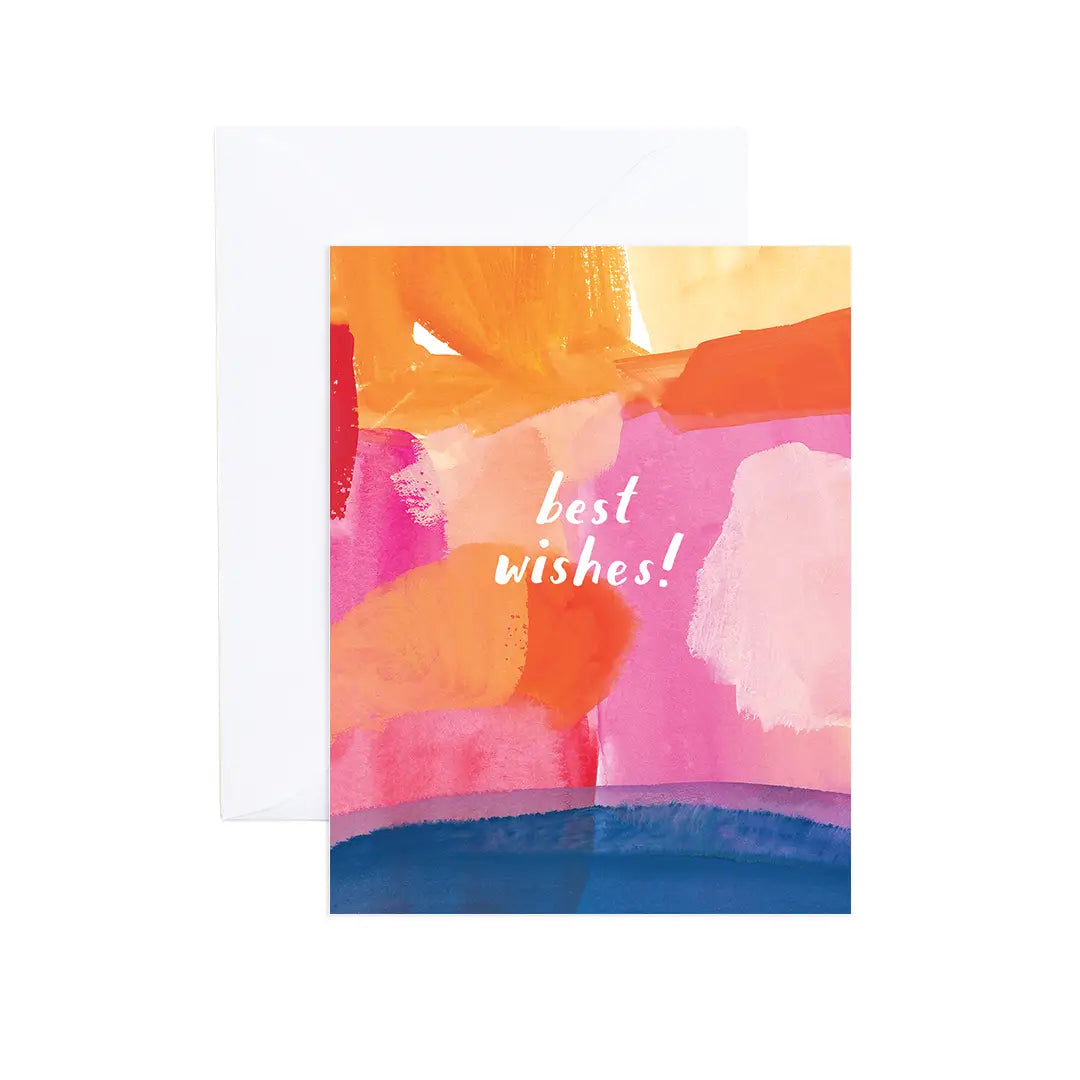 Layla Colorful Artsy Wedding Card