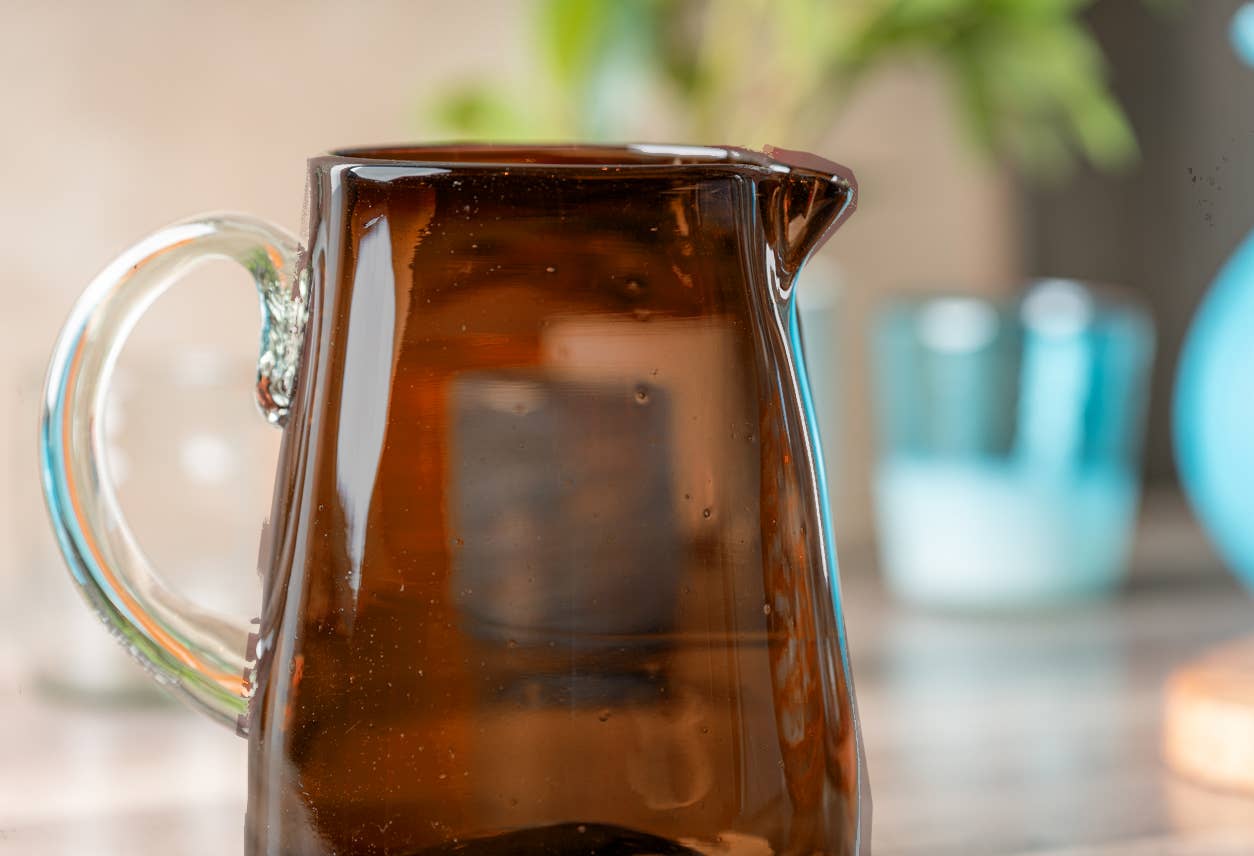 Tamarind Handblown Glass Pitcher