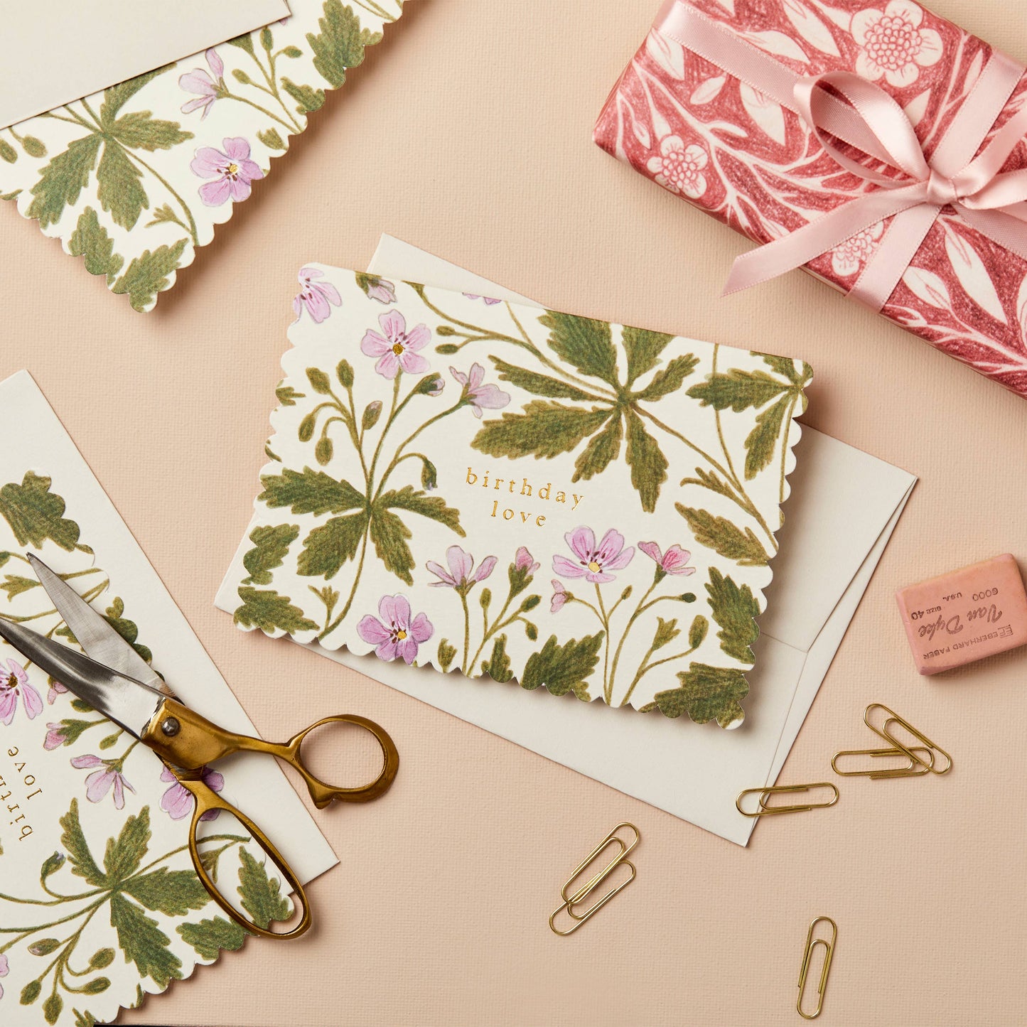 Geranium Birthday Card