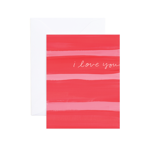Dottie Striped Love You Greeting Card