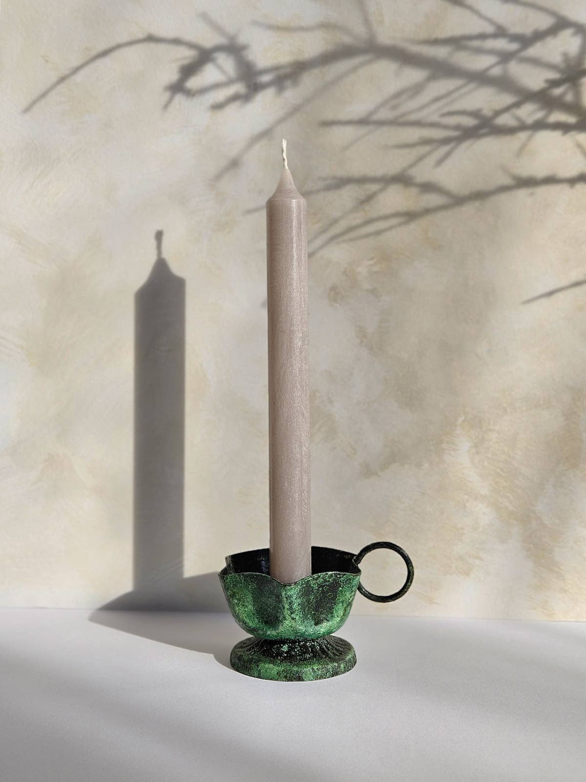 Frill Vintage Moss Candle Holder