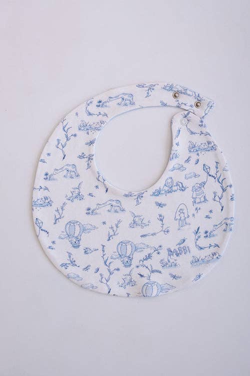 Bib - Toile De Jouy Blue: 0-6 M