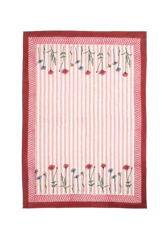 Wildflower Blockprint Dish Towel