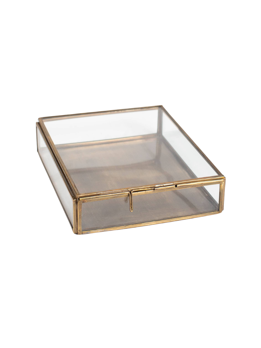 Antiqued Brass Keepsake Box