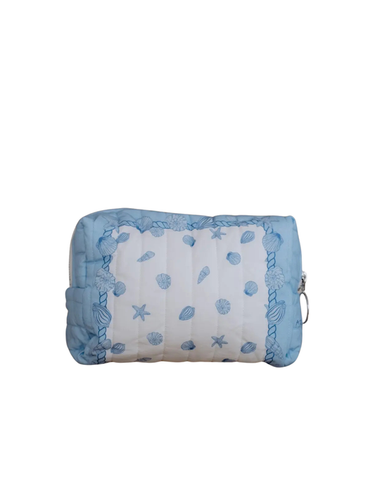 Diaper Pouch - Seashells: 10.6” x 5.9” x 4.3” (inches)