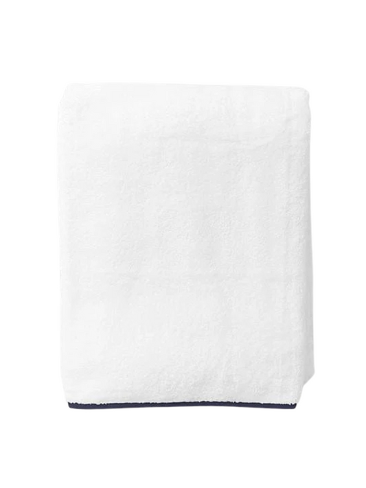Bath Towel, Navy Piping