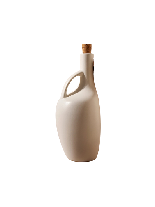 Canard White Stoneware Olive Oil Bottle