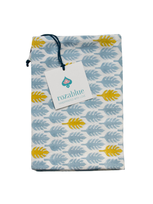 Blue Curry Leaves Tea Towel