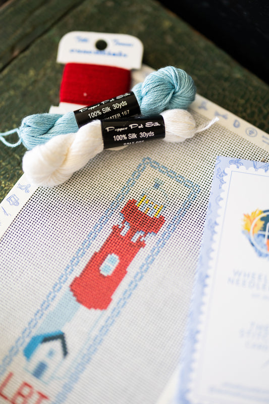 Old Barney Bookmark Needlepoint