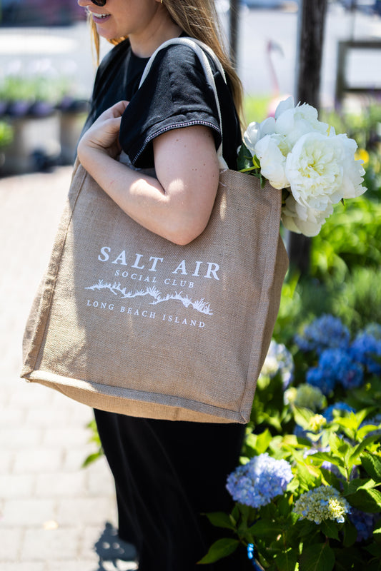 Salt Air Social Club Jute Market Bag