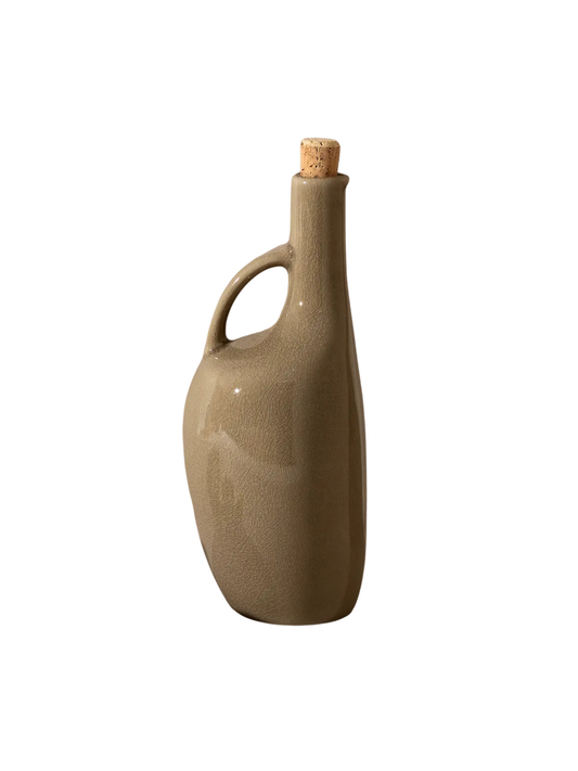 Canard Linen Stoneware Olive Oil Bottle