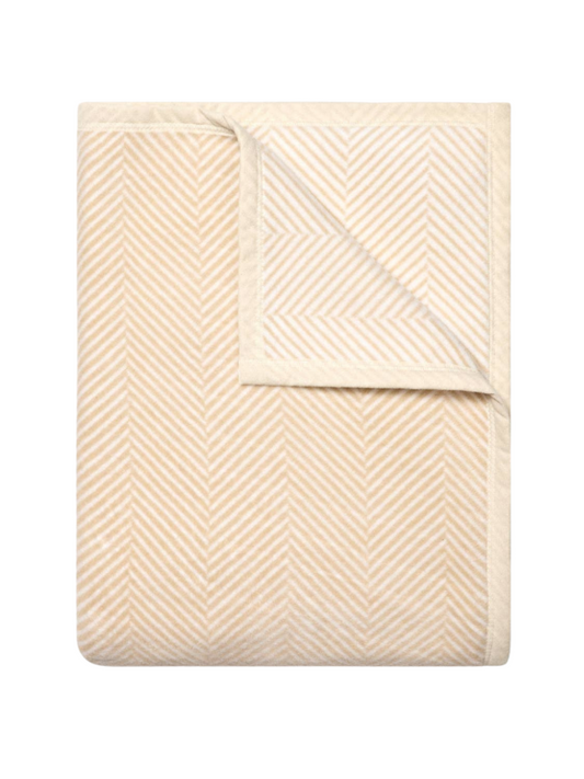 Cream Harborview Herringbone Blanket