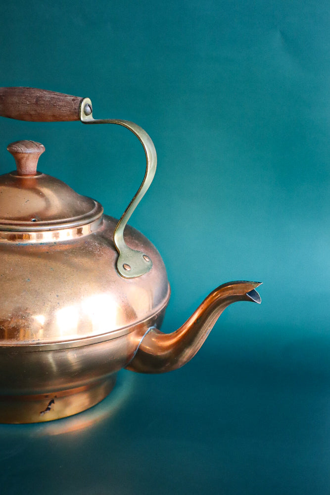Vintage Copper Tea Kettle