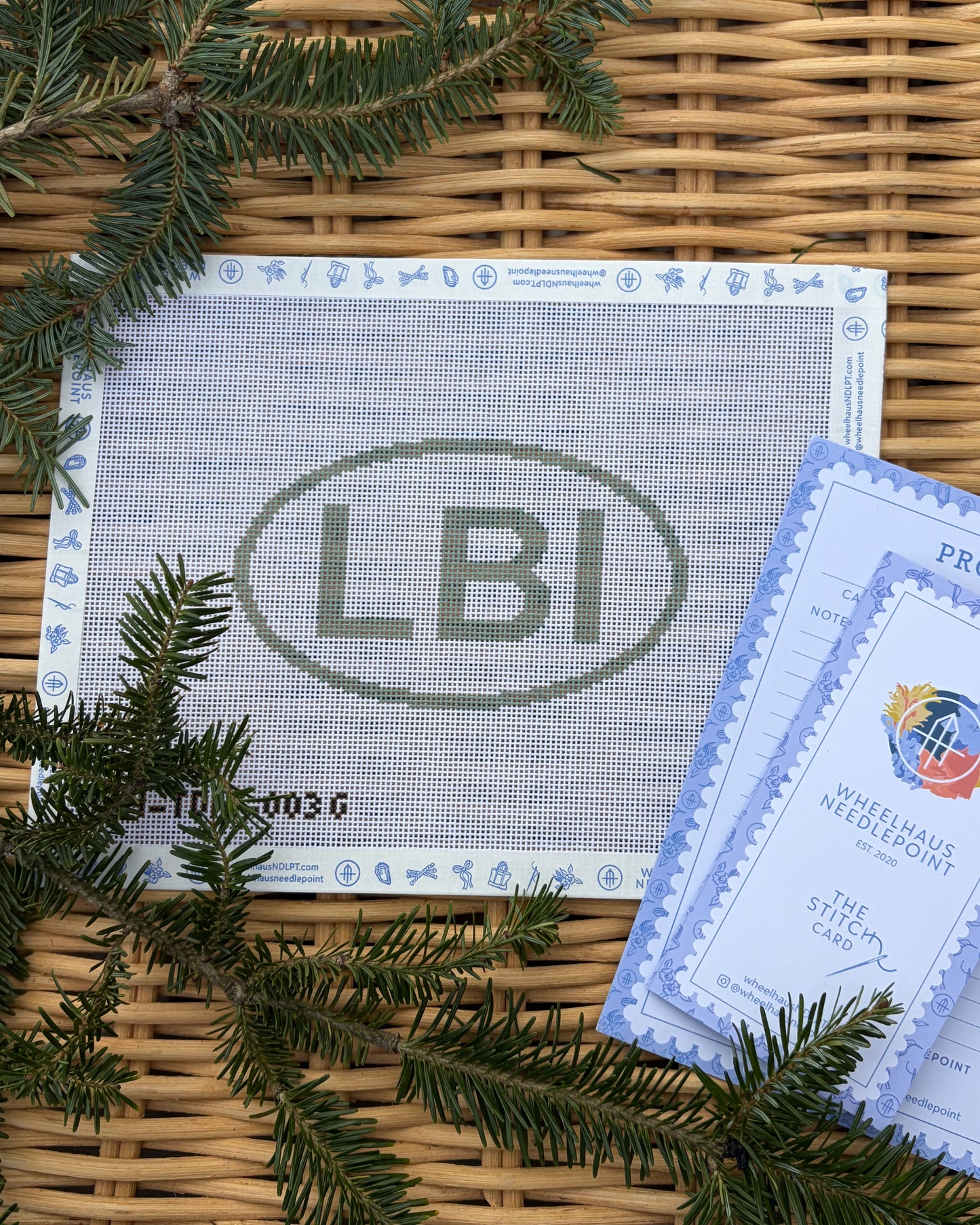 LBI Bumper Sticker Needlepoint Kit, Green