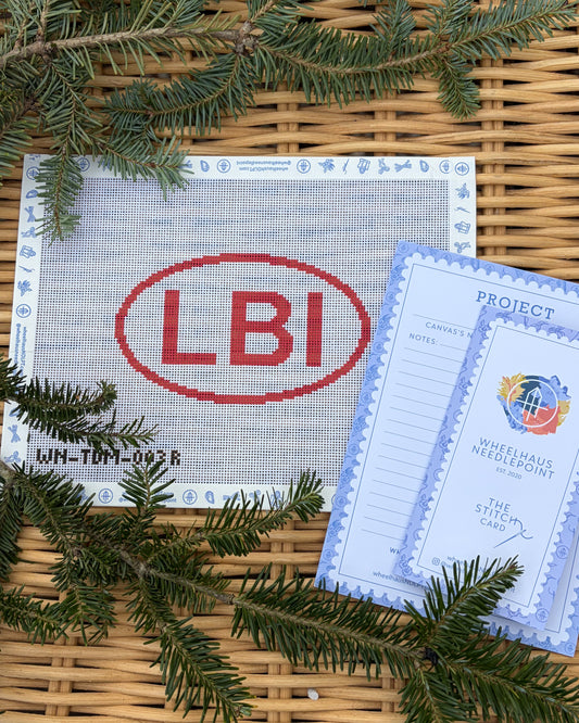 LBI Bumper Sticker Needlepoint Kit, Red