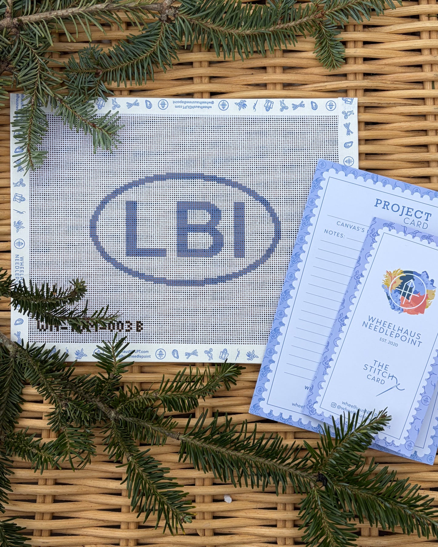 LBI Bumper Sticker Needlepoint Kit, Blue