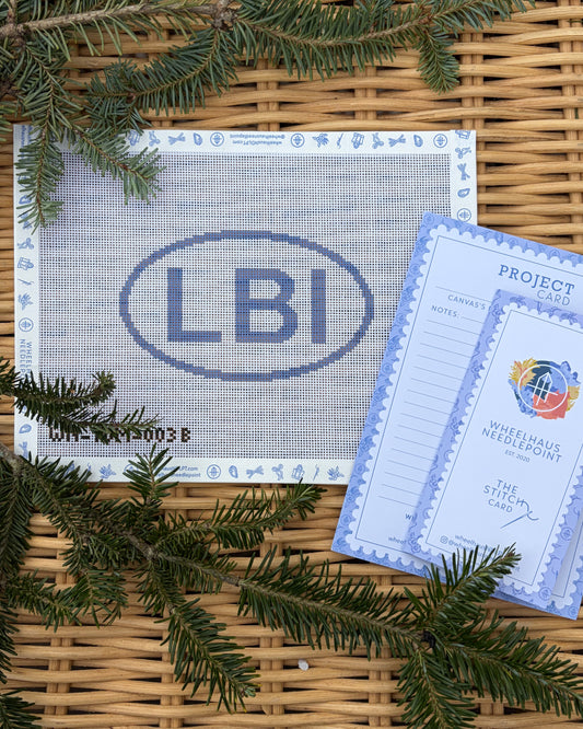 LBI Bumper Sticker Needlepoint Kit, Blue
