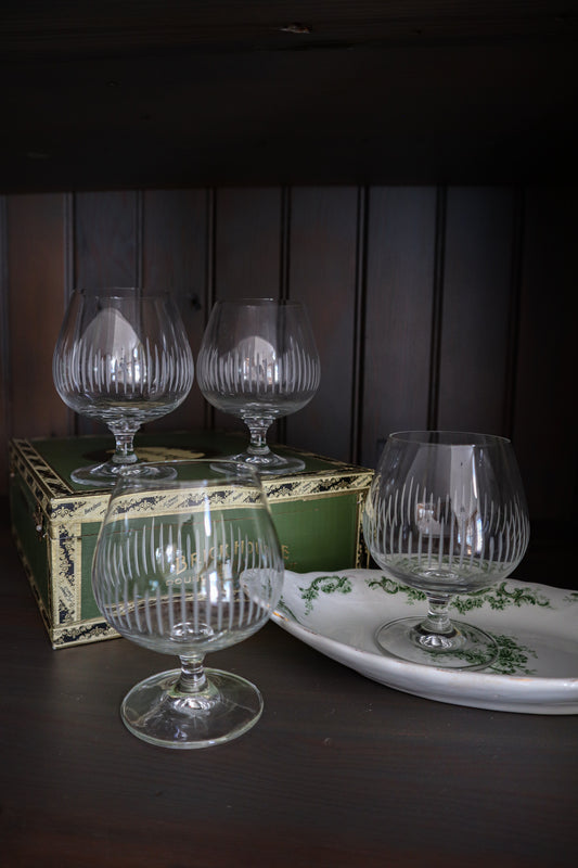 (Set of 4) Vintage Brandy Glasses